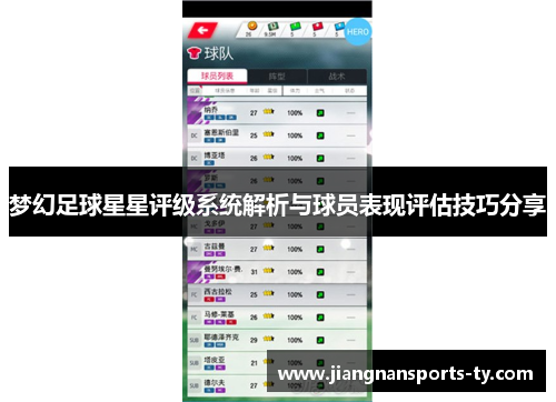梦幻足球星星评级系统解析与球员表现评估技巧分享